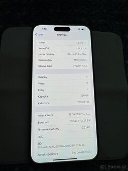 iPhone 15 Pro Max 256GB TOP STAV, ZÁRUKA - 6