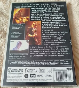 2x originál DVD Pink Floyd The Wall a Inside A Critical... - 6