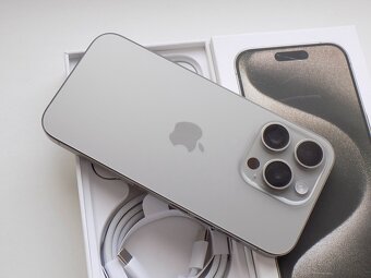 APPLE iPhone 15 Pro 128GB Přírodní titan - ZÁRUKA - TOP STAV - 6