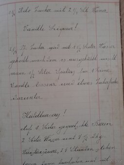 Starý německy a ručně psaný sešit receptů - 6