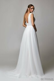 Luxusní nenošené svatební šaty, Bonnel S-M, 38EU - 6