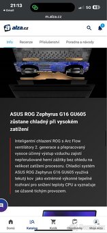 ASUS ROG Zephyrus G16 kovový - herní notebook, počítač, PC - 6
