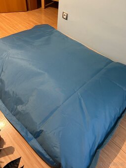 Sedací pytel/vak BeanBag s popruhy modré barvy - 6