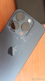 Iphone 15 pro 256GB blue titanium, V ZÁRUCE, prasklá záda - 6