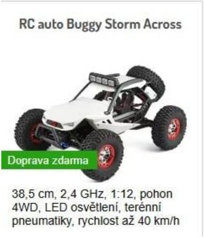 RC auto Buggy Storm Across: 40km/h - jako nový - 6