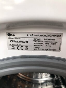 Pračka LG F4WV310S3E. Antiaergická.  kapacita 10,5 kg. A+++ - 6