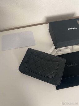 Chanel woc - kabelka na řetízku, černá, silver hw - 6