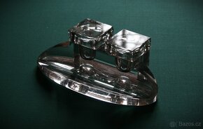 Starožitný kalamář sklo rozměr: 22.5x11x7cm - 6