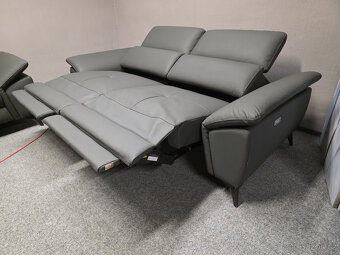 Nová kožená elektricky polohovací sedačka DANAE - 6