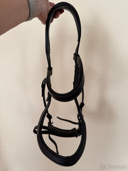 Hnědá anatommická uzdečka HKM pony - 6