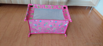 Skládací postýlka pro panenku - cca 45 x 22 cm - 6