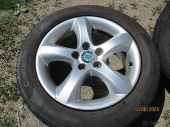 Alu kola ŠKODA 5x100 r15 letní Pirelli 195/55 BR15 - 6