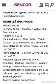 Indukční vařič Sencor - 6
