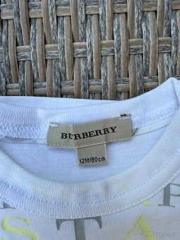 Burberry triko dětské,nápis, 12m,80cm,bílé,Praha - 6