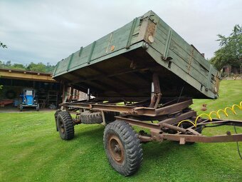 Vlek za traktor, vlečka, traktorový přívěs, valník 7t - 6