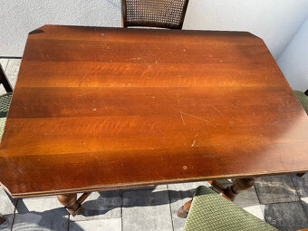 Jídelní souprava stůl a 4 židle Lübke - výplet Thonet - 6