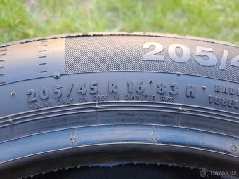 4x Letní pneu Continental EcoContact 5 - 205/45 R16 - 75% - 6