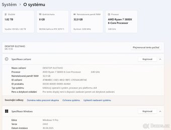 ☑️Herní PC RYZEN 7 5800X,RTX 3070Ti,32 GB RAM,2 TB SSD - 6