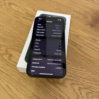 iPhone 13 mini 128GB zelený, pěkný stav, 12 měsíců záruka - 6