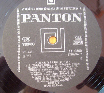 LP deska Zelenáči-Písně větru z hor r.1974/281/ - 6