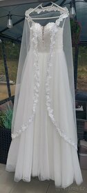 Svatební pryinceznovské šaty Xs- M - 6