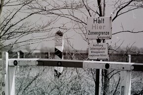 plechová cedule: Pozor Oblast působení sovětských min - 6