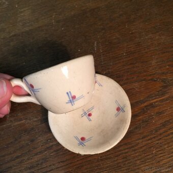 starožitná kredenc pro děti panenky kuchyňka nádobí 1920 - 6