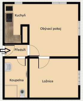 Pronajmu byt 2+kk se zahradou - 6