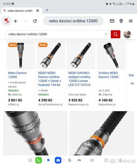 taktická svítilna NEBO kempování outdoorová vojenská samopal - 6