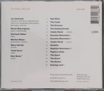 CD Jan Garbarek: I Took Up The Runes / Visible World - 6