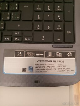 Prodám Notebook Acer Aspire 5542G - 6
