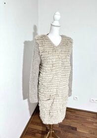 Luxusní pletený kabátek s pravým kožíškem Natutes Collection - 6