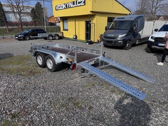 Přívěsný vozík 300x150cm, minibagr, 2700kg, nájezdy - 6