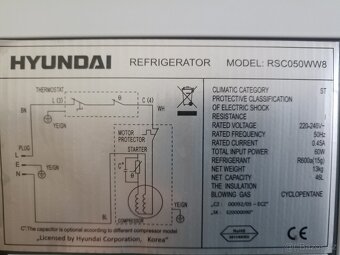 Lednice Hyundai 46 l – 1 600 Kč, sleva možná - 6