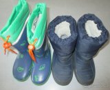 Zelenomodré holiny -gumáky TCHIBO a pogumované teplé sněhule - 6