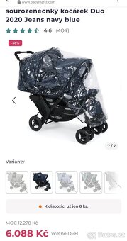 Sourozenecký kočárek Duo 2020 jeans navy blue - 6