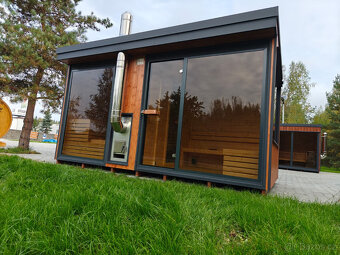 Finská venkovní sauna-Saunový domek s odpočívárnou - 6