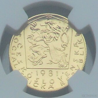 Dukát Karel IV. 1981, certifikát NGC MS 68 - 6