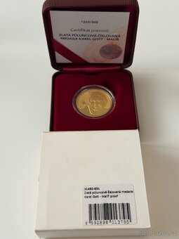 Zlato / sada medaili,mincí Karla Gotta - 6