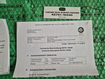 chromové rámečky zadních mlhovek Nissan Juke (F15) od 072010 - 6