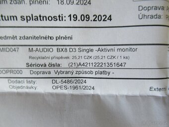 Aktivní poslechový monitor M-audio BX8 - 6