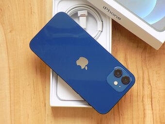 APPLE iPhone 12 64GB Blue - ZÁRUKA - TOP STAV - 100%BATERIE - 6