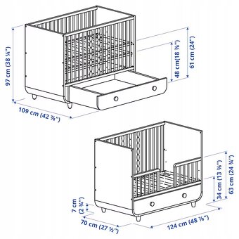 Postýlka IKEA Myllra buk masiv - 6
