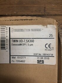 Vruty TWIN UD 7,5x520, 7,5x360 pro nadkrokevní  izolaze. - 6