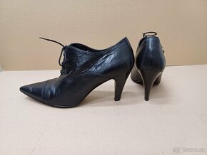 Černé kožené kotníkové boty vel.38 - 6