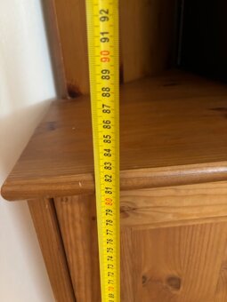 Rohová skříň Leksvik IKEA, masivní borovice, mořidlo antik - 6