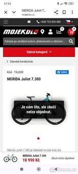 Prodej dámského kola Merida Juliet 7.300 - 6