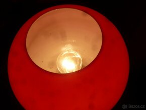 retro lampa skleněná oranžová koule - 6