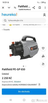 Zahradní čerpadlo patfield PE- GP 650 - 6
