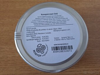 1x Konopná mast čistá 200ml či více balení - 6